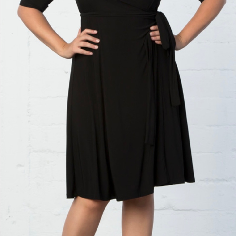 Kiyonna nwt black wrap dress 3x